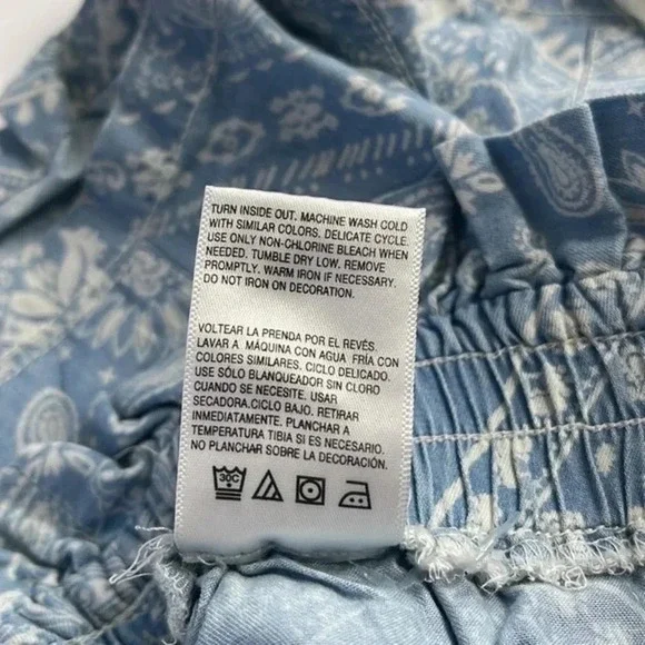 Wallflower Juniors Printed Shorts Sammy Blue Size XS - Picture 10 of 11